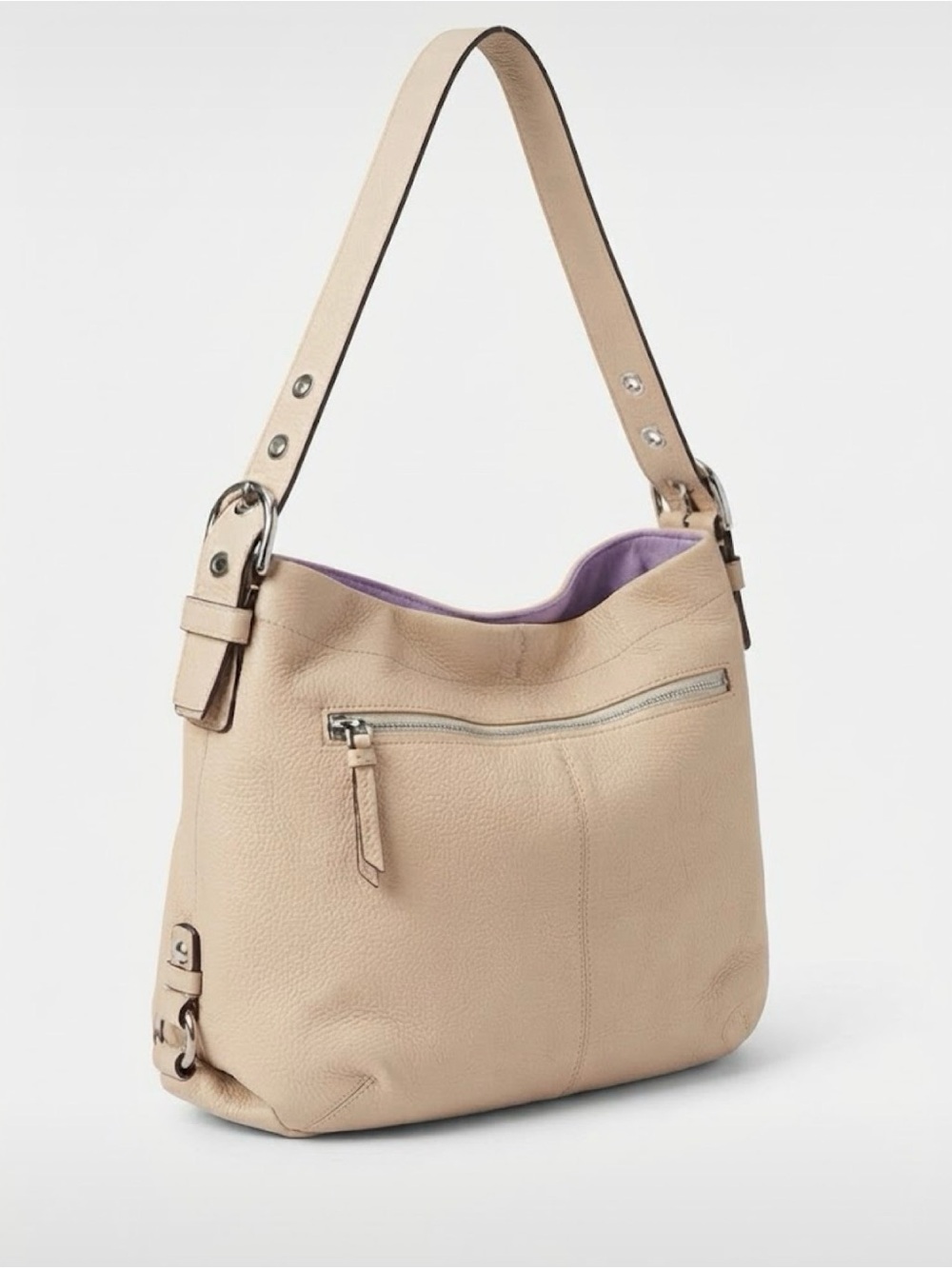 Coach F15064 Leather Duffle Bag Cream Ivory Crossbody